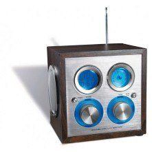 Radio cube en bois